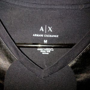 Armani Exchange Leather Embroidered Shirt